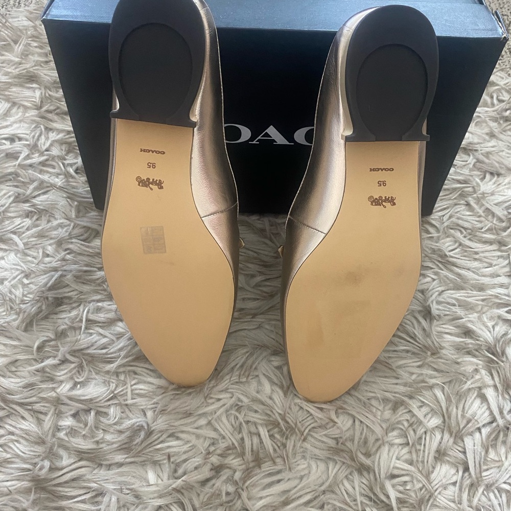 NWT Coach Metallic Shearling Loafers - Picture 7 of 10